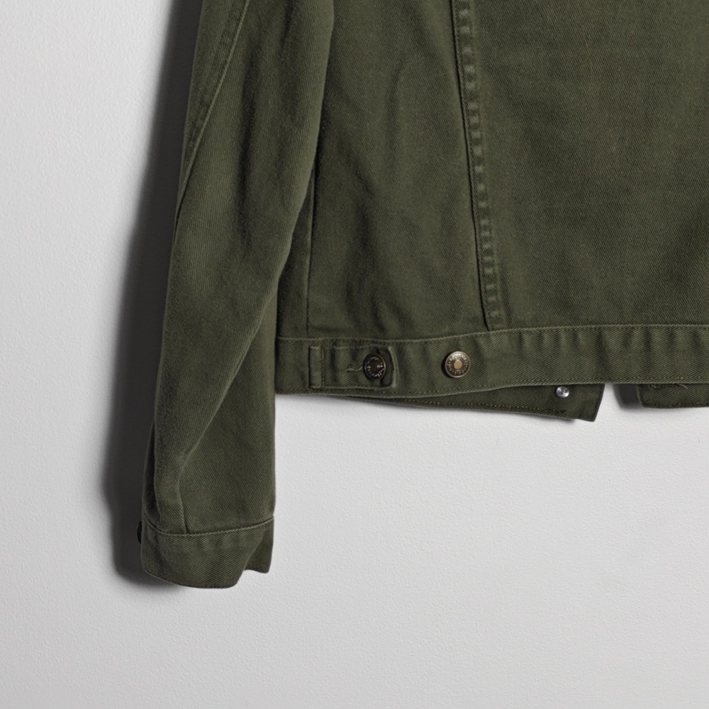 NEWPORT NEWS JEANOLOGY COLLECTION Olive Green Jean Jacket Size 4 - Picture 12 of 16